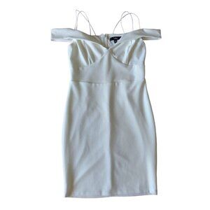 Lulus, white polyester and spandex dress, for women, size M.